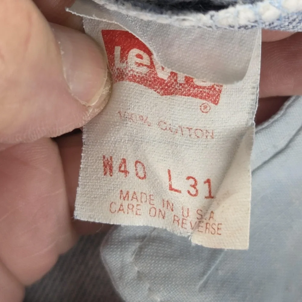 Vintage Levis 501 Jeans‎ Mens Blue Light Wash Straight Button Fly USA Fits 36x28